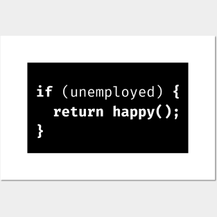 Happy Developer Joke Posters and Art